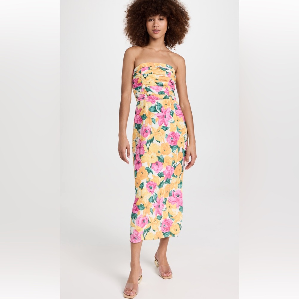 WAYF Floral Midi Dress